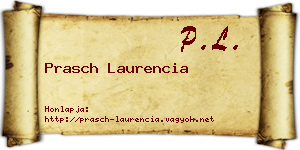 Prasch Laurencia névjegykártya